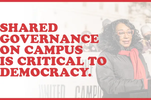 shared governance on campus is critical to democracy.